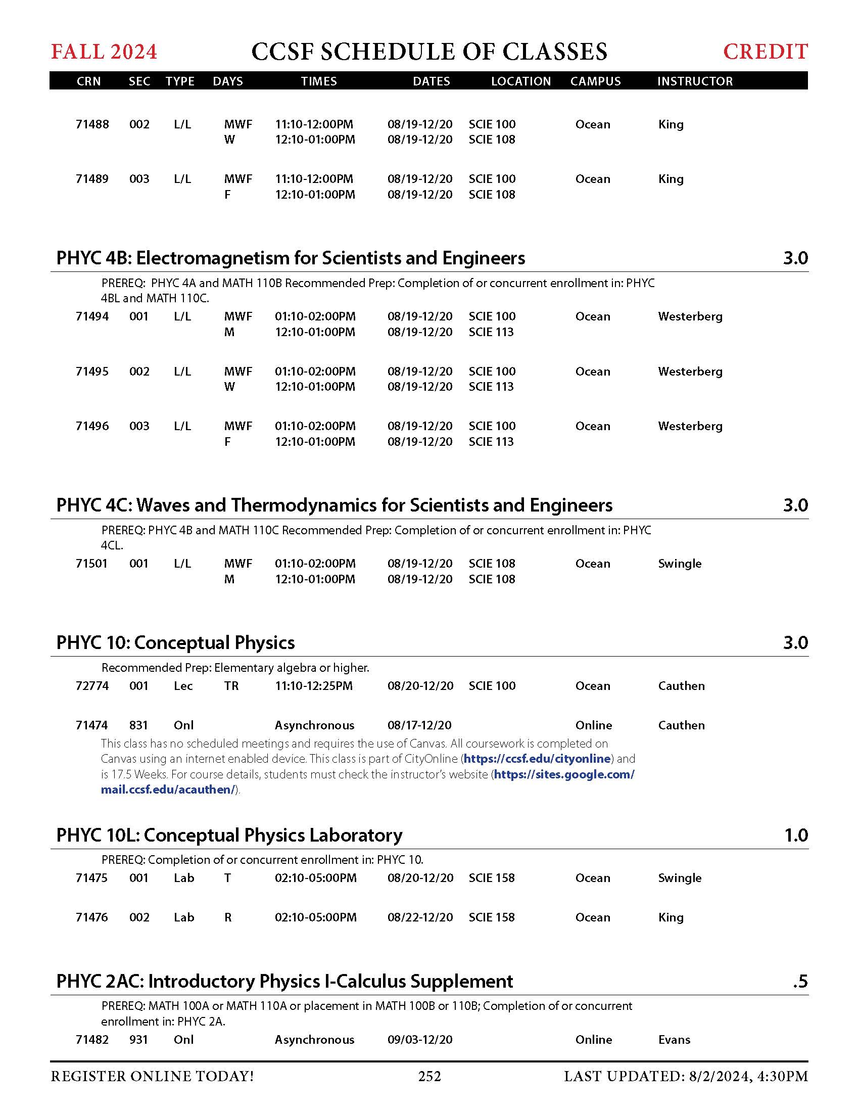 Physics FAQ CCSF